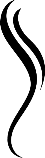 Ikonisches Wellen-Logo des Coiffeur-Salons HAUPTSACHE, das Dynamik und Eleganz symbolisiert